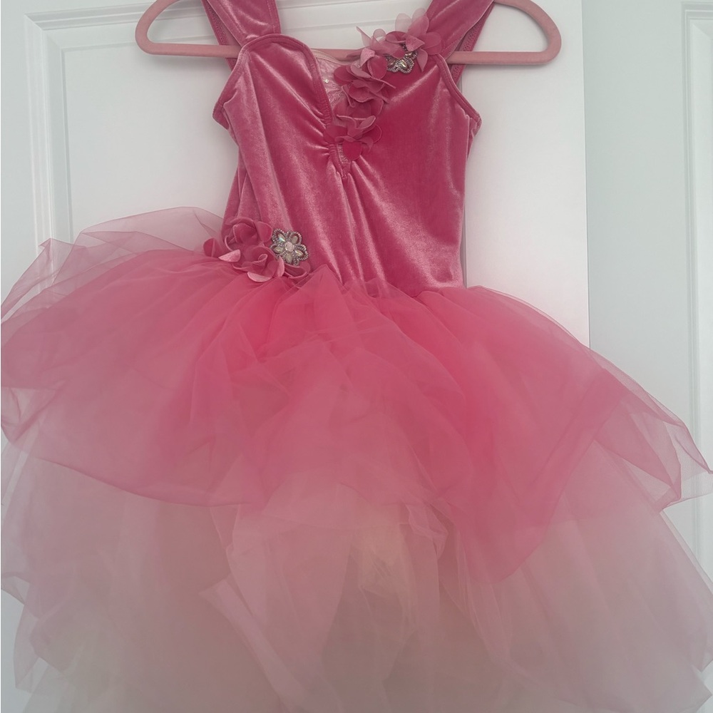 Pink Floral Kids Costume Dress